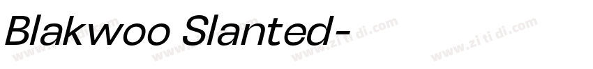 Blakwoo Slanted字体转换